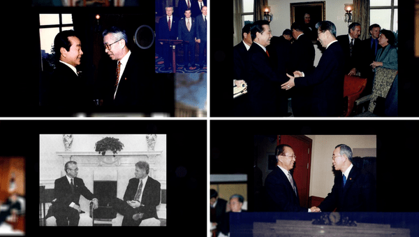 ▲ 김창준 전 미하원의원은 김영삼· 김대중 두 전직 대통령들의 미국 방문시 의회 연설을 진행하는 데 기여를 했다. (사진=김창준한미연구원)